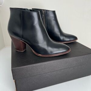 J. Crew Black Leather Ankle Booties